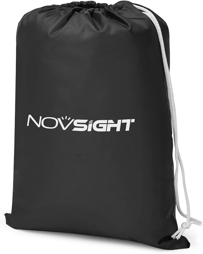 NOVSIGHT Car Cover for Jeep Wrangler 4 Door - Waterproof All Weather Outdoor Cover (2007–2025 JKU JL), Windproof with Straps, 210D Oxford Fabric, Reflective Strips