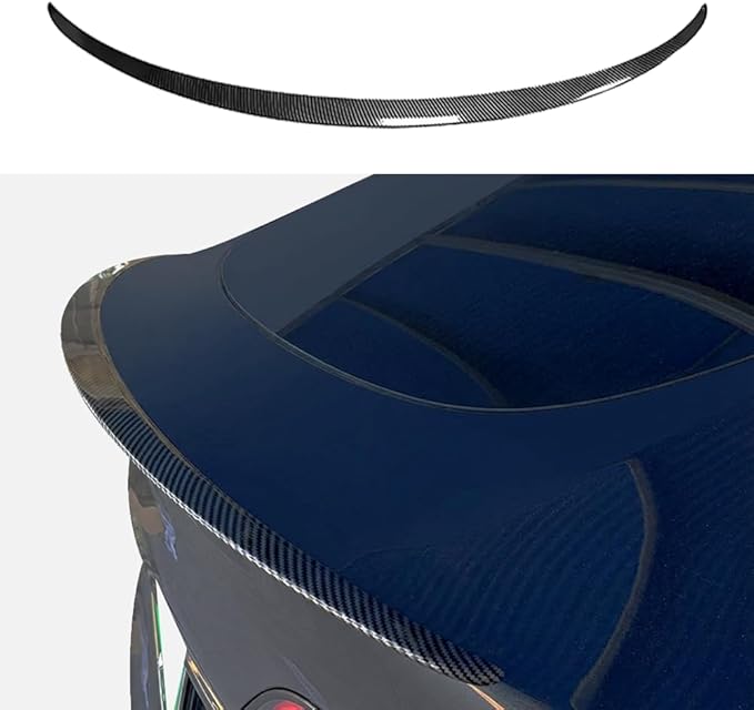 ABS Spoiler for Tesla Model Y Rear Spoiler Rear Trunk Spoiler Sport & Performance Type Rear Spoiler Wings Tesla Model Y Accessories (Gloss Carbon Fiber)