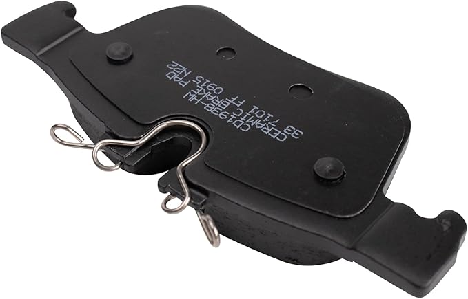 TRQ Rear Ceramic Brake Pad Set Compatible with 19-20 Volvo S60 19-21 V60 18-21 XC60 with 302mm Diameter Rear Rotors Models