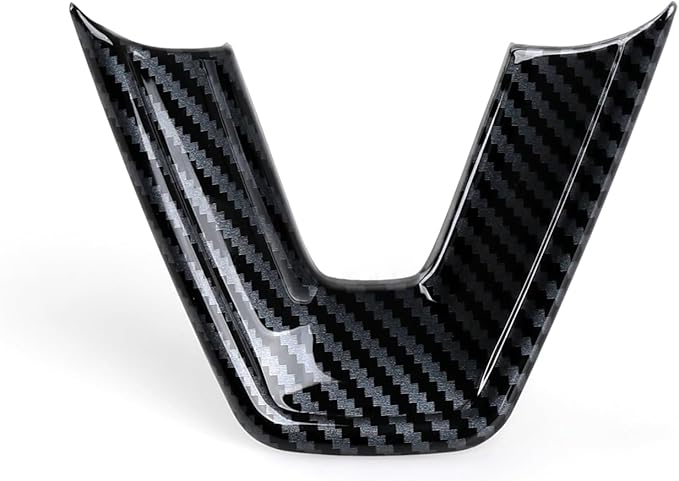 for Tesla Model 3 Highland 2024 2025 2026 Model Y Juniper 2025 2026 Accessories Interior Car Steering Wheel Trim Carbon Style ABS Decal Sticker (Style A)