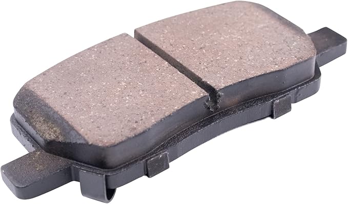 TRQ Rear Ceramic Brake Pad Set Includes Contact Point Grease Compatible with 2016-2021 Tesla Model S 2016-2021 X Rear with Single Piston Calipers Models