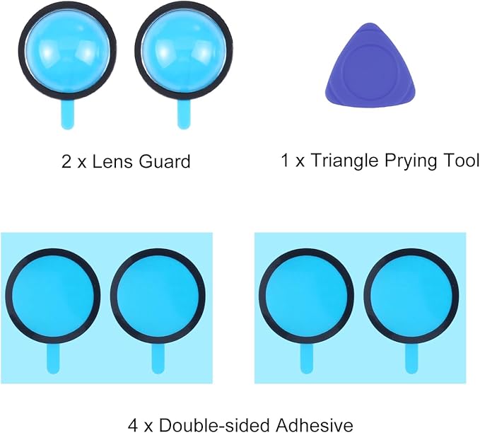 2Pcs Lens Guard PC Protective Cover Kits for Tesla from 2025Cybertruck / 2025 Model Y Juniper / 2025 Model S / 2025 Model 3 Front Bumper Camera