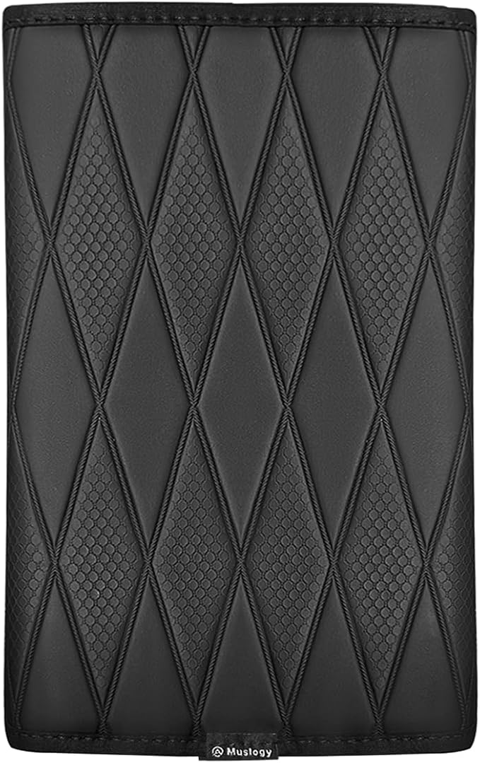 Muslogy Center Console Armrest Cover Compatible with 2026 Toyota RAV4 Accessories Comfort Armrest Pad Arm Rest Cushion Vegan Leather Protector Regular Thick(V2 Diamond Pattern)