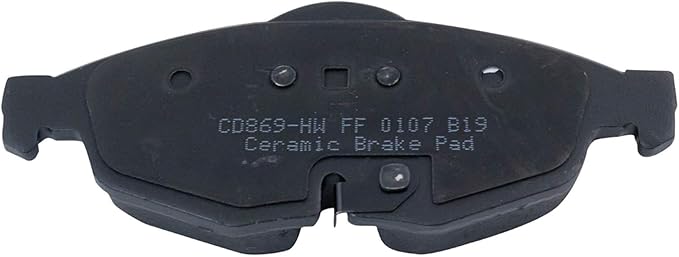 TRQ Front Brake Pads Ceramic Hardware Wear Sensor Compatible with 2001-2006 Chrysler Sebring 2001-2006 Dodge Stratus