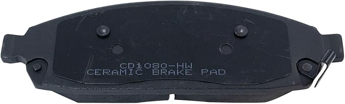 TRQ Front Brake Pads Ceramic Hardware Wear Sensor Compatible with 2006-2010 Jeep Commander 2005-2010 Grand Cherokee