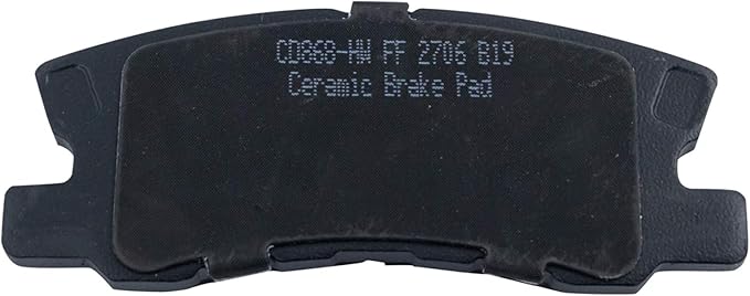 TRQ Rear Posi Ceramic Brake Pad Kit Set for 2011-2014 200/2008-2014 Avenger / 2008-2009 Caliber / 2007-2017 Compass / 2004-2011 Endeavor / 2008-2016 Lancer / 2000 Montero