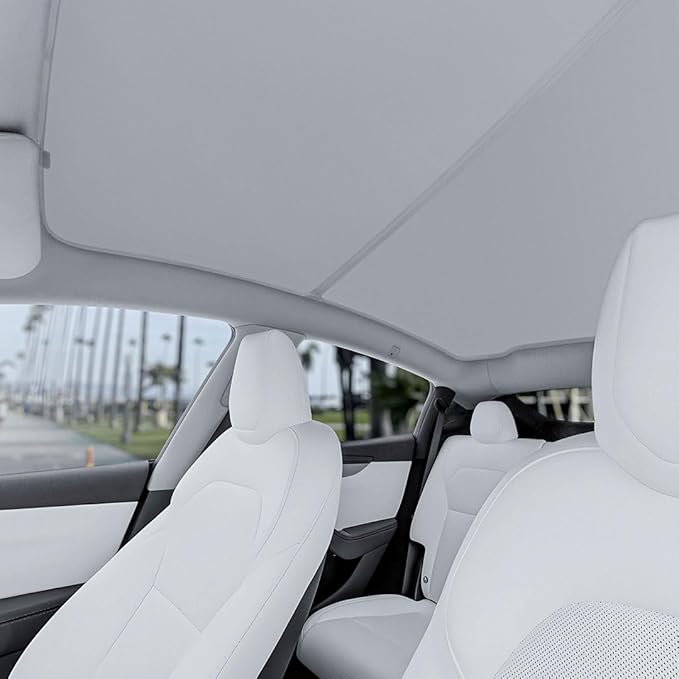 VION Tesla 2026-2025 Model Y Roof Sunshades - Precision Fit, No Sagging, Full Blackout (2026-2025 New Model Y)