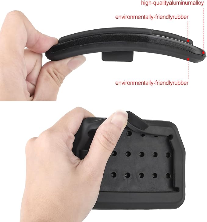 Black Foot Pedal Pads Set for Tesla Model 3 Model Y 2016-2026, Non-Slip Pedal Covers Accessories, Aluminum Accelerator/Brake Foot Pedal Pad for Model Y(Juniper) Model 3(Highland)
