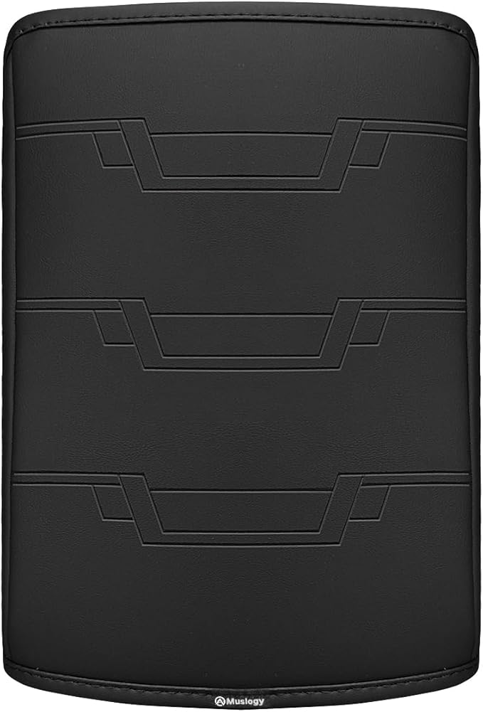 Muslogy Center Console Armrest Cover Fit for Nissan Frontier 2005-2021 & Xterra 2005-2015 Accessories, Comfort Armrest Pad Console Lid Cushion Vegan Leather Regular Thick