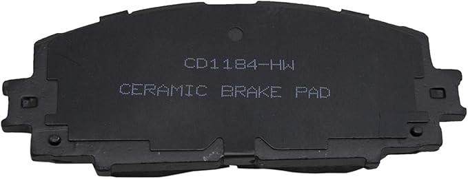 TRQ Front Brake Pads Ceramic Hardware Compatible with 2011-2017 Lexus CT200h 2013 Scion iQ 2010-2021 Toyota Prius 2012-2019 Prius C 2012-2015 Prius Plug-In 2007-2018 Yaris 2020-2021 Corolla