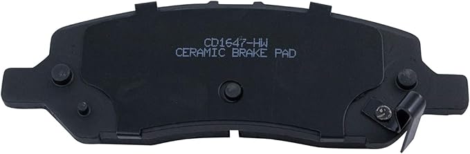 TRQ Rear Brake Pads Ceramic Hardware Wear Sensor Compatible with 2013-2016 Dodge Dart
