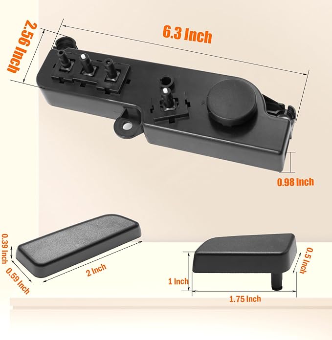 Compatible with Tesla Power Seat Control Switch with Button Cover Model 3 Model Y 2017-2020, Front Right Passenger Side Seat Controller Backrest Cushion Adjuster Switch for Tesla Accessories