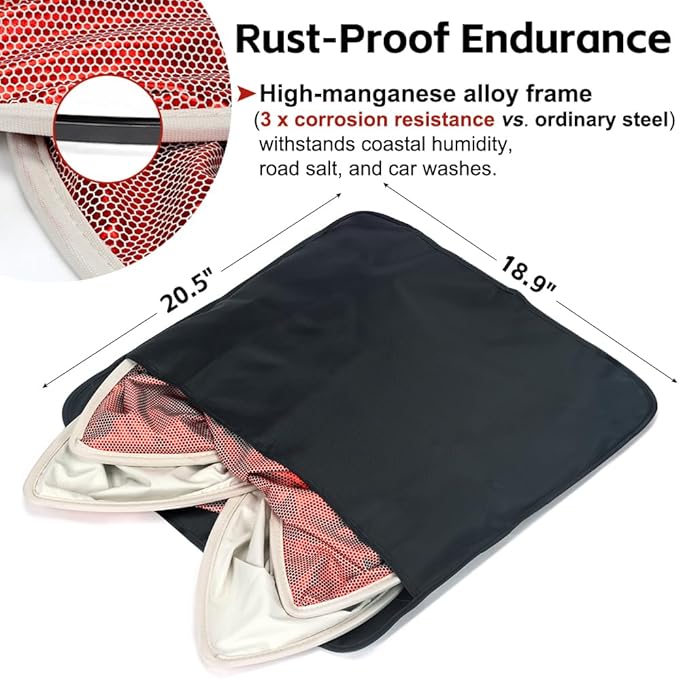 2025 Tesla New Model 3 Juniper Double-Layer Glass Sunshade Roof Red-Film Crystal Coatings,Easy Install with Clips, Foldable & Storage Bag UV Blocking Tesla Accessories Gray