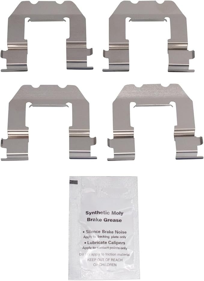 TRQ Rear Ceramic Brake Pad Set Includes Contact Point Grease Compatible with 19-25 BMW 330i 330i xDrive with Blue Painted Calipers 20-25 Toyota GR Supra with Red or Blue Painted Calipers