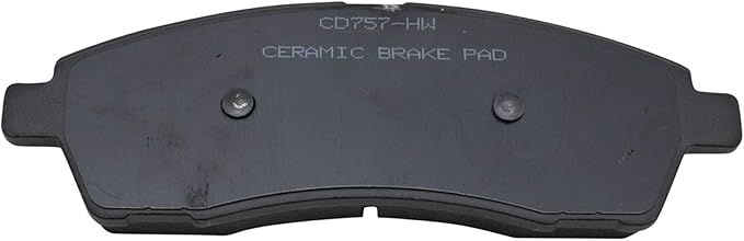 TRQ Rear Brake Pads Ceramic Hardware Compatible with 2000-2005 Ford Excursion 1999-2004 F-250 Super Duty 1999-2004 F-350 Super Duty