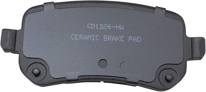 TRQ Rear Brake Pads Ceramic Hardware Wear Sensor Compatible with 2008-2011 Chrysler Town Country 2008-2011 Dodge Grand Caravan 2009-2012 Journey 2009-2012 Volkswagen Routan