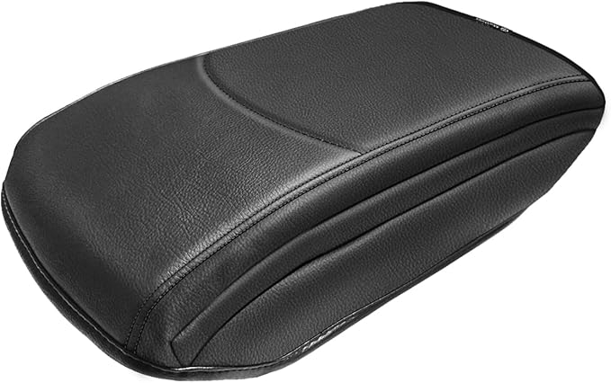 Muslogy Center Console Armrest Cover Fit for Toyota 4Runner 2010-2024 Accessories, Comfort Armrest Pad Console Lid Cushion Vegan Leather 1-Inch Extra Thick
