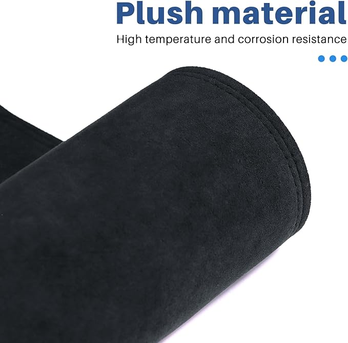 for Tesla Model 3 2024 Dashboard Cover Flannel Nonslip Car Dash Board Mat Decorative Cushion Light-Proof Pad Sunshade No-Glare Interior Auto Accessories (Rear Windshield Mats)