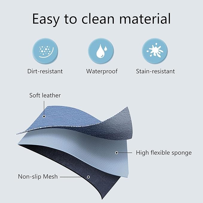 Seat Back Kick Protector for Tesla Model Y Model 3 Model S Model X Leather Backseat Mats for Kids Wear-Resistant Back Seat Cover with Extra Organizer Pocket 2 PCS -Black