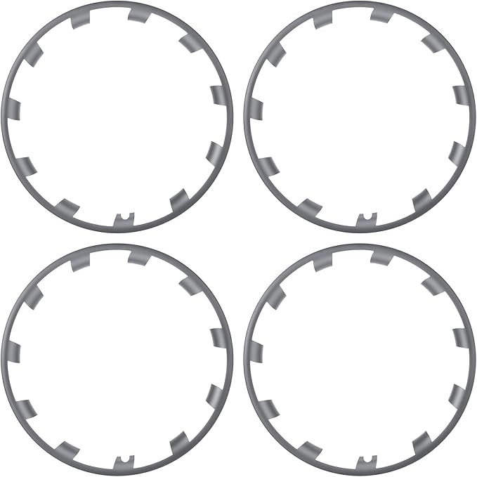 21" Gunpowder Rim Protector for Tesla Model Y 2020-2024 Uberturbine Wheels, Set of 4 ABS Trim Rings, Snap-on Installation & Curb Rash Prevention