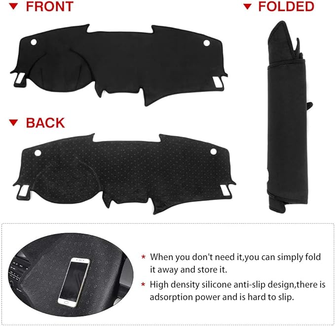 Autorder Dashboard Cover Mat for 2020-2025 2026 Nissan Sentra Accessories Dash Cover Flannel Dash Mat Sunshade Glare UV Rays Protector