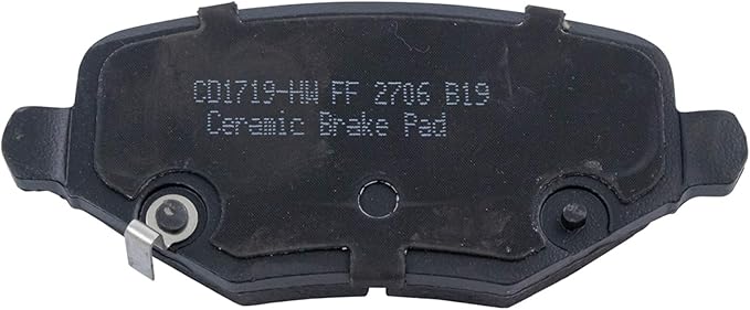 TRQ Rear Brake Pads Ceramic Hardware Wear Sensor Compatible with 2012-2016 Chrysler Town Country 2012-2016 Dodge Grand Caravan 2013 Journey 2012-2015 Ram C/V 2012-2014 Volkswagen Routan