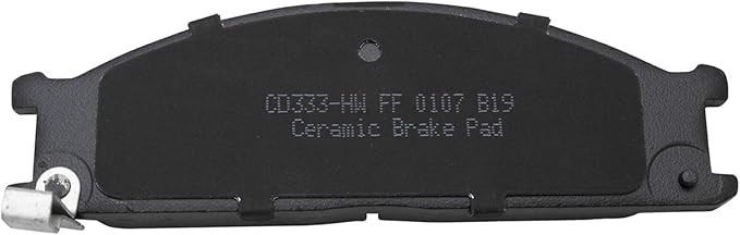 TRQ Front Ceramic Brake Pad Set Compatible with 03-04 Nissan Frontier L4 2.4L 98-02 Frontier 96-97 Pickup 4 Wheel Drive 95 Pickup V6 3.0L Rear Wheel Drive 92-97 Subaru SVX