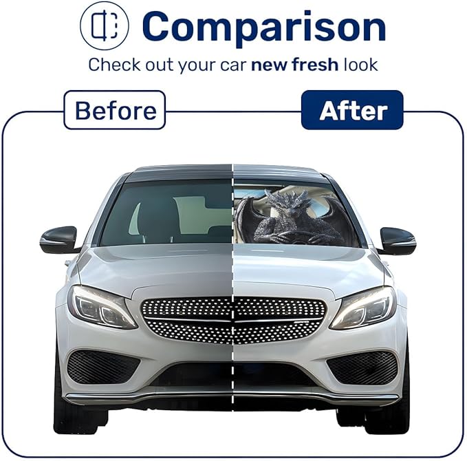 Horror Windshield Sun Shade for Car SUV Truck (55x30 Inches), Front Window Visor for Windows, Protector Blocks UV