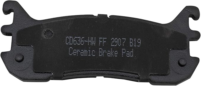TRQ Rear Brake Pads Ceramic Hardware Wear Sensor Compatible with 1997-2003 Ford Escort 1994-2005 Mazda Miata 1995-1998 Protege 1997-1999 Mercury Tracer