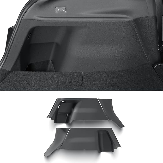 2025 2026 Model Y Juniper Rear Trunk Side Anti-Scratch Mats 4PCS TPE Waterproof Trunk Left & Right Panel Protection Only for Model Y Refresh Juniper (Standard/Premium)-NO for (Performance)