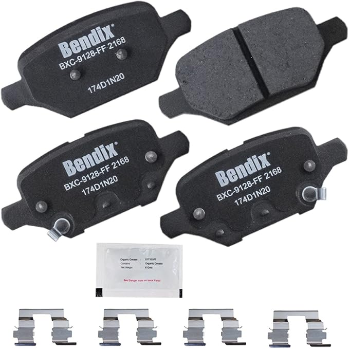 Bendix Priority1 CFC2168 Ceramic Rear Brake Pads for Buick Encore 2022-2018, Chevrolet Trax 2022-2018