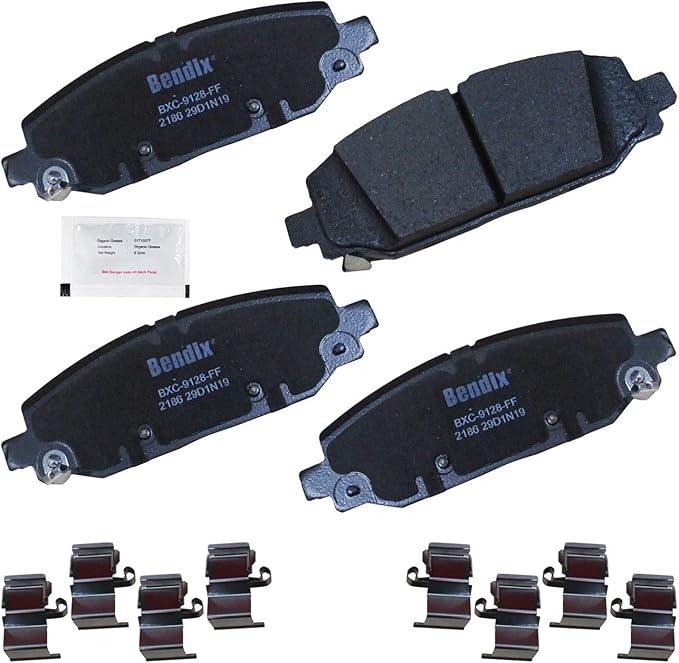 Bendix Priority1 CFC2186 Ceramic Rear Brake Pads for Jeep Wrangler 2024-2018