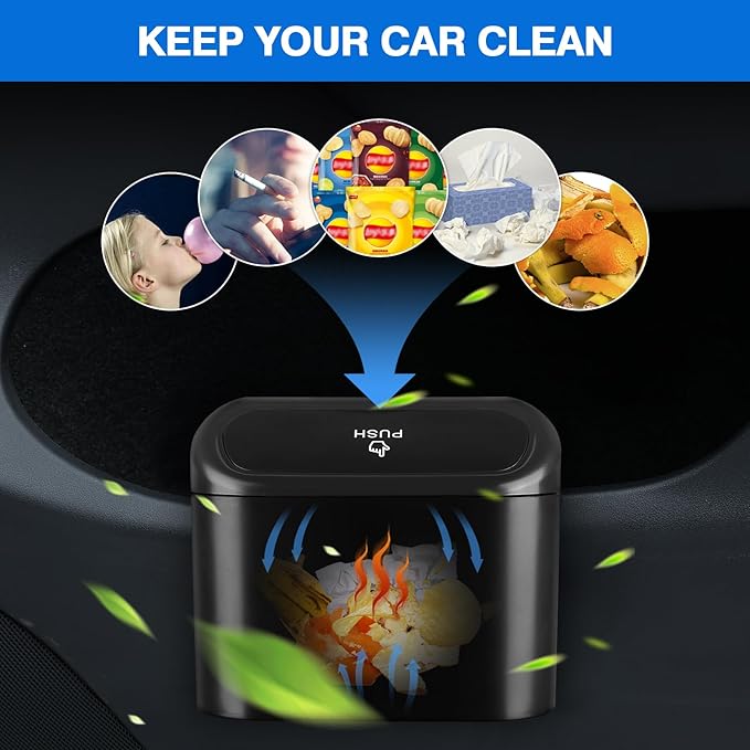 Door Side Storage Box and Trash Can for 2024 2025 2026 Refresh Tesla Model 3 Highland Accessories Front Rear Door Insert Slot Storage Tray Organizer Protector Garbage Bin with Trash Bags 6PCS