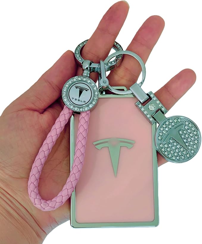 for Tesla Key Card Holder Bling Key Chain Card Key Holder for Model S/X/3/Y Cybertruck Keychain