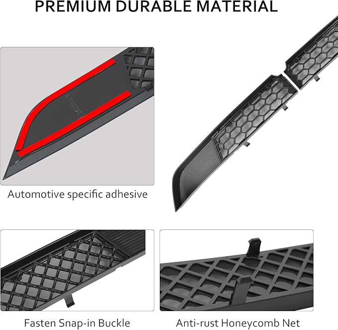 Grill Mesh Insert for Tesla Model Y Juniper 2025 2026 Car Lower Bumper Segmented Net, Front Air Inlet Vent Grille Grid Cover for New Model Y Juniper Launch Series Accessories