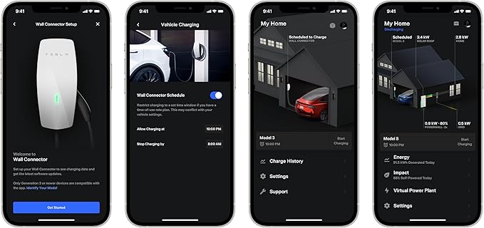 Tesla Wall Connector - Home Electric Vehicle (EV) Charger, NACS - Level 2 - up to 48A - UL Certified, Enery Star Partner
