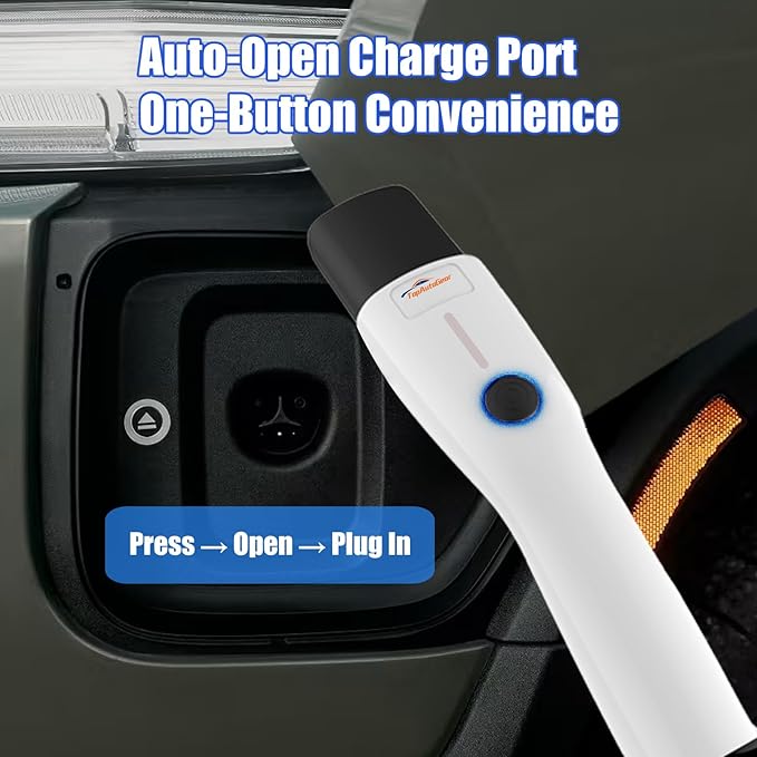 Tesla Charger, Level 2 EV Charger 50Amp 240V with NEMA 14-50 Plug, 25FT Cable Portable Electric Car Charging Station for Tesla Model S/3/X/Y/Cybertruck, Home & Outdoor Use, Delay Timer, LCD Display