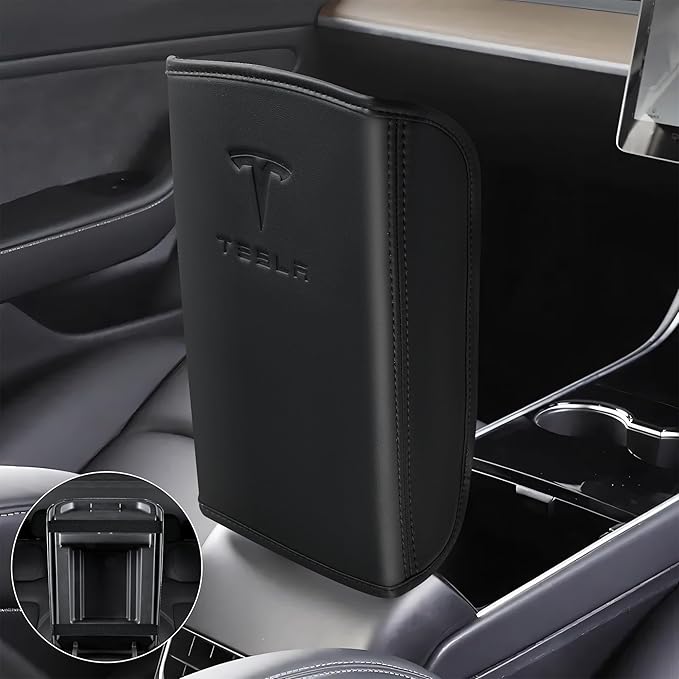 Center Console Cover 3Pcs Designed for Tesla Model 3/Y 2021-2025(Not for Model 3 Highland/Model Y Juniper),Center Console Accessories for Model 3/Y Interior Black