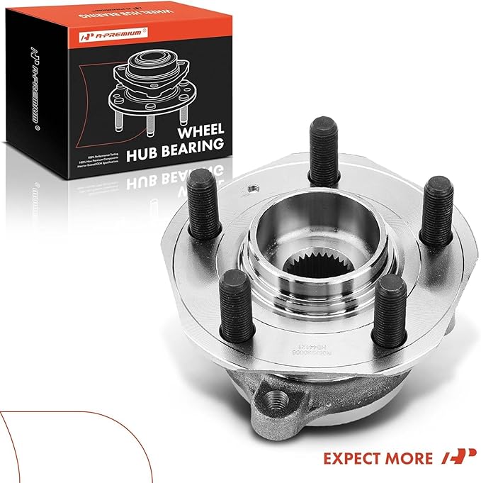 A-Premium Front Wheel Bearing and Hub Assembly with 5-Lug Compatible with Tesla Model 3 2018-2022, Model Y 2020-2022, AWD only