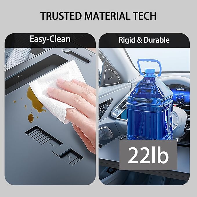 Steering Wheel Tray, Car Food Tray, Car Desk for Laptop, Multipurpose Car Table for Eating & Work, Adjustable Car Tray with Drawer and Anti-Slip Protective Adhesive