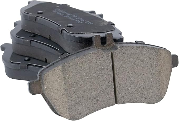 TRQ Front Ceramic Brake Pad Set Includes Contact Point Grease Compatible with 08-12 Mercedes Benz C300 12-15 C250 12-15 SLK250