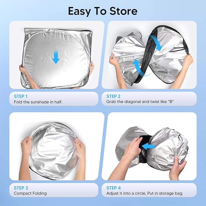 KUST Windshield Sun Shade for Ram 1500 2011-2016 2017 2018 Window Accessories Shade Sun Visor Cover Foldable Block UV Rays