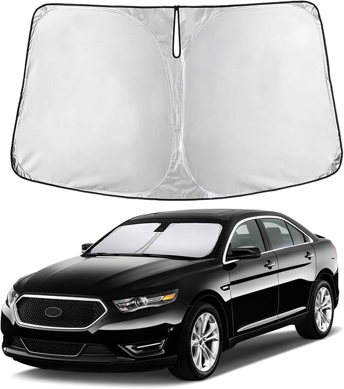 EcoNour Windshield Sunshade for Ford Taurus 2014-2017 2018 2019, Sun Visor for Front Windshield & Window Sun Shade Cover, UV Heat Blocker & Protector, Car Accessories