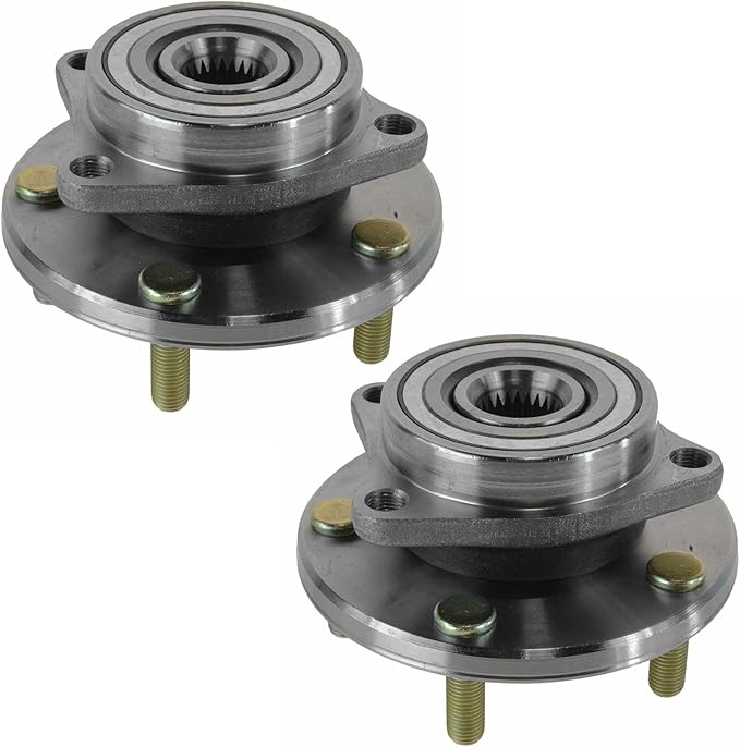 TRQ Front Wheel Bearing and Hub Assembly Set 2 Piece Compatible with 95-05 Mitsubishi Eclipse 99-03 Galant 04-08 Galant ES 96-00 Chrysler Sebring LX 95-00 Dodge Avenger 01-05 Stratus Coupe
