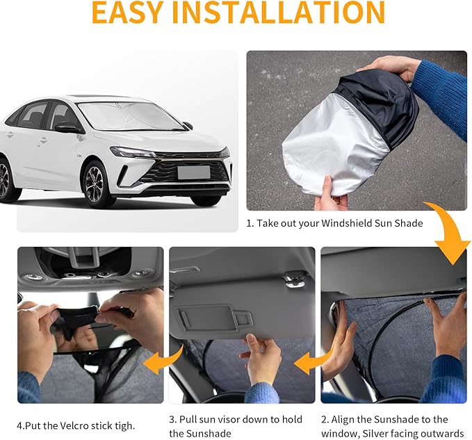 INSAUTO for RX 2025 Windshield Sun Shade Sunshade Custom-fit for Lexus RX SUV 2016-2022 2023 2024 Windshield Cover Front Window 4-Layers Sun Visor Foldable Blocks UV Rays Shield Keep Your Car Cooler