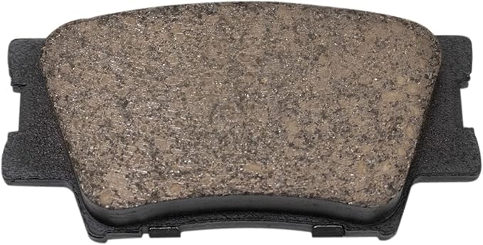 TRQ Rear Ceramic Brake Pad Set Includes Contact Point Grease Hardware Compatible with 13-18 Lexus ES300h 07-18 ES350 10-12 HS250h 08-18 Toyota Avalon 07-19 Camry Manual Parking Brake 06-18 RAV4