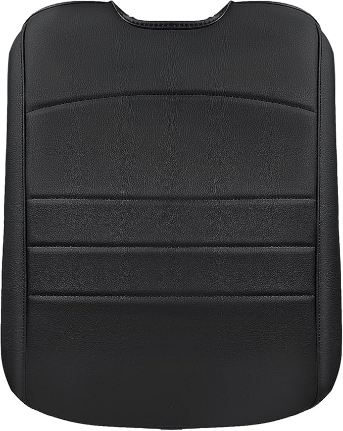 Muslogy Center Console Armrest Cover Fit for Dodge Ram1500/2500/3500 2013-2018 Accessories, Comfort Armrest Pad Console Lid Cushion Vegan Leather Regular Thick(Bucket Seat ONLY)