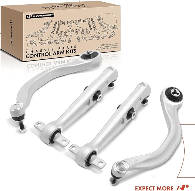 A-Premium Set of 4, Front Forward and Rearward Lower Control Arm Kit, with Ball Joint & Bushing, Compatible with Tesla Model Y 2020 2021 2022 2023
