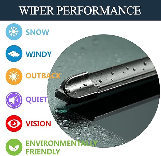 AUTOBOO 24"+19" Windshield Wipers Replacement for Mercedes-Benz CLA250 GLA250 CLA45 GLA45 AMG 2024 2023 2022 2021 2020 2019 2018 2017 2016 -Original Factory Quality (Pack of 2)