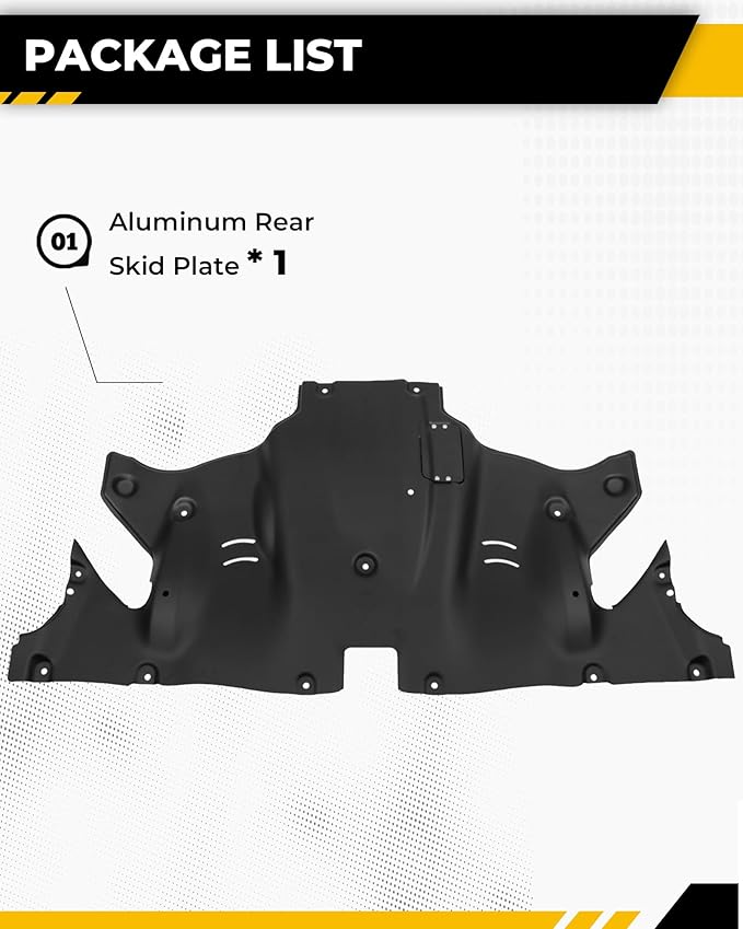 Aluminum Rear Skid Plate Fits for Tesla Model 3 2017-2025 & Tesla Model Y 2020-2024 Guard Plate Under Engine Guard Cover Chassis